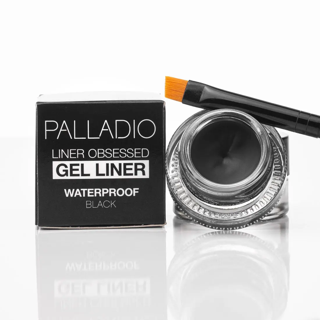 Palladio Liner Obsessed Waterproof Gel Eyeliner Kit with Precision Angle Brush - Flawless, Oil-Resistant, Cruelty-Free, Vegan Cosmetic for All Skin Types, Easy to Blend, Makeup, Smudge-Proof