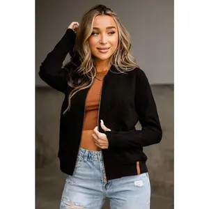 Quilted Bomber - Black