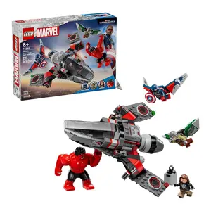 LEGO Marvel Captain America vs. Red Hulk Battle Super Hero Toy with Minifigures (76292)