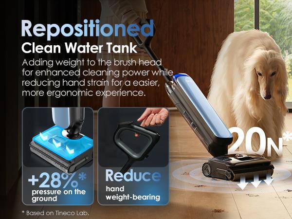 Tineco Floor One S9 Artist Pro Wet Dry Vacuum Cleaner, 22kPa Suction, 360° SmoothDrive, Anti-Tangle Design, 185°F Flashdry, 75 Min Runtime, Dual-Edge Cleaning, 180° Lay-Flat