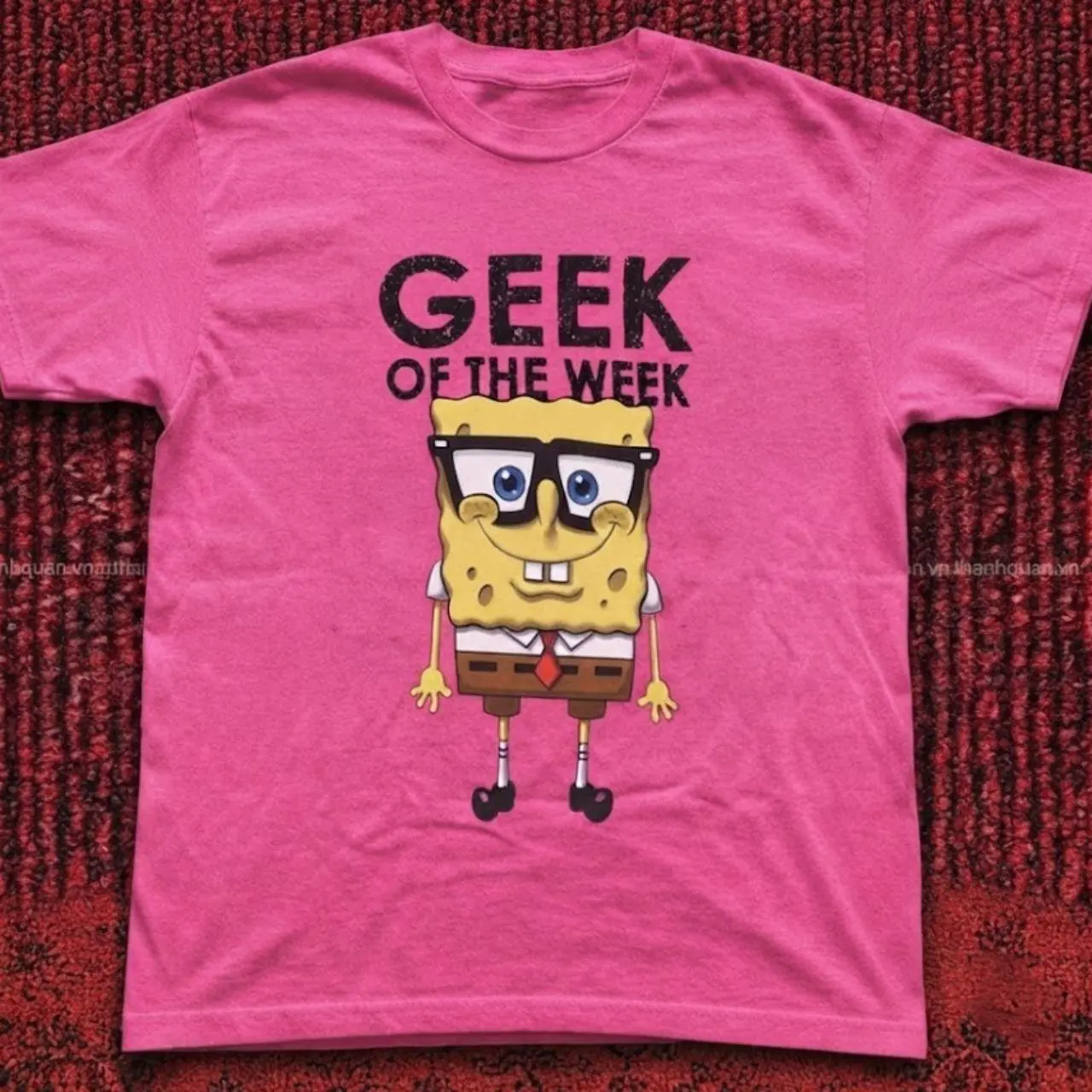 SpongeBob Geek of the Week Pink Baby Tee, Gift Ideas, Gift For Her