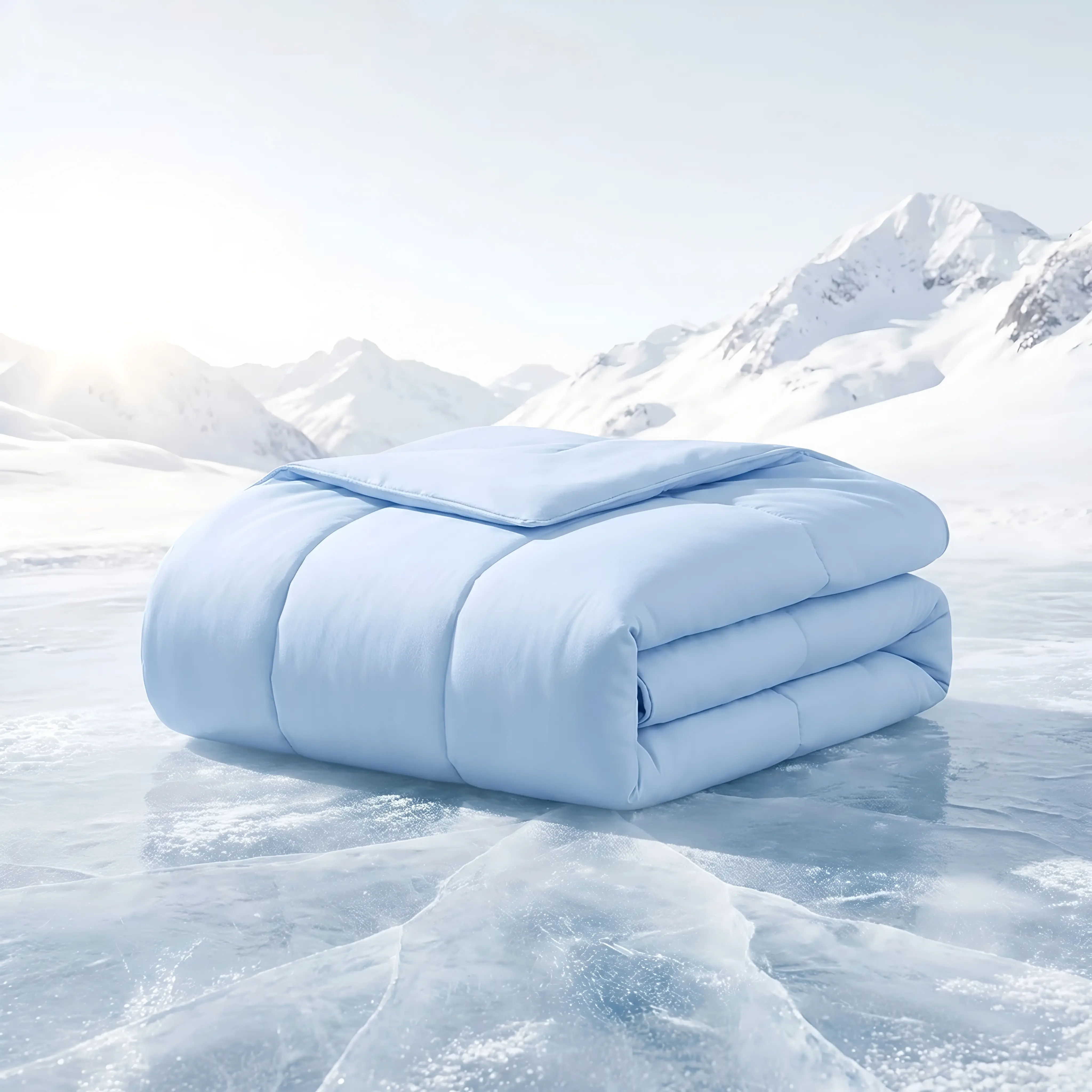 OEKO-TEX Certified Eco-Friendly Cold Touch Fabric Comforter - 2-Sided Bedding, Cooling Blanket, Body Heat-Absorbing, Soft Fluffy, Ideal for Hot Sleepers with Night Sweats, Christmas Gift, Two Sided Bedding