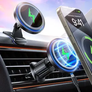 MagSafe Car Mount Charger – 15W Fast Magnetic Wireless Charger for iPhone