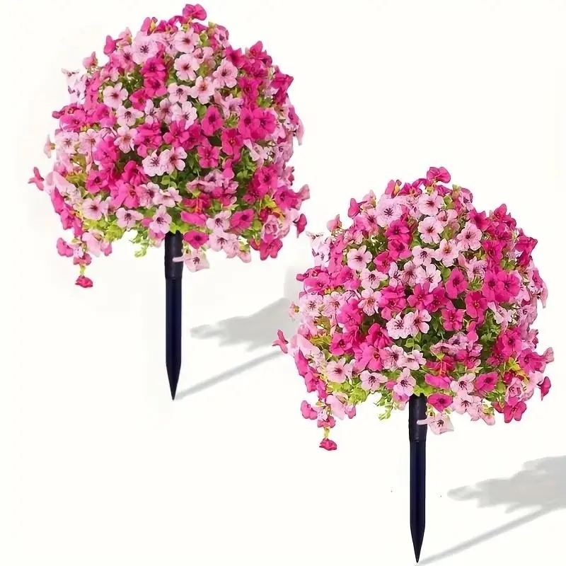 High-Quality Outdoor Artificial Trees with Ground Stakes, UV Resistant Plastic Material, Garden Decor, Patio, Spring Summer Festivals, Artificial Plants Outdoor