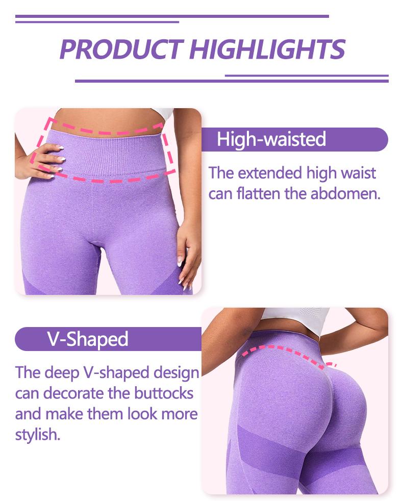 SUOVADUN CK004 Women's Four-Way Stretch High Waist Seamless Yoga Pants - Quick Dry, Pilates Gym Athletic Leggings Slim Tummy Control Pants Athleisure Style Bottoms