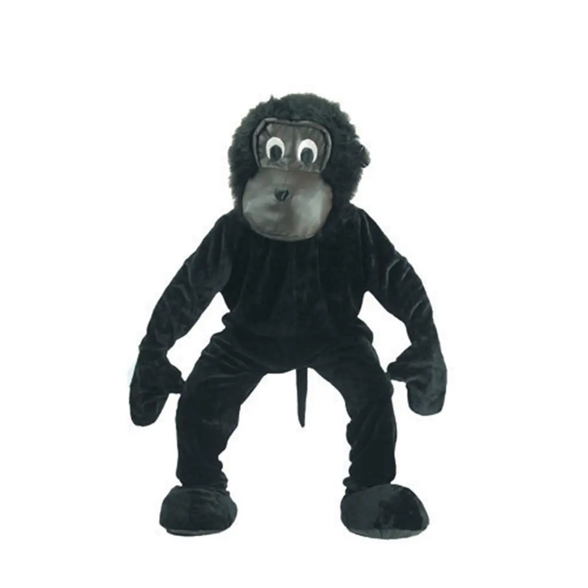 Dress Up America 302-Adult Scary Gorilla Mascot Costume Jumpsuit Set - Polyester, One Size Fits Most, Halloween Costume Ideas