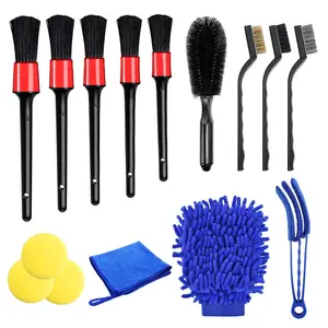 URAQT Cleaning Brush Car, 15 PCS Cleaning Brushes Car and Microfiber Towels for Tires and Car Window, Car Cleaning Set for Indoor and Outdoor Car Care outdoorfun