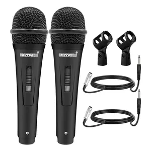 5Core XLR Microphone 2Pcs Dynamic Mic Karaoke Singing Studio Mics Handheld Microfono