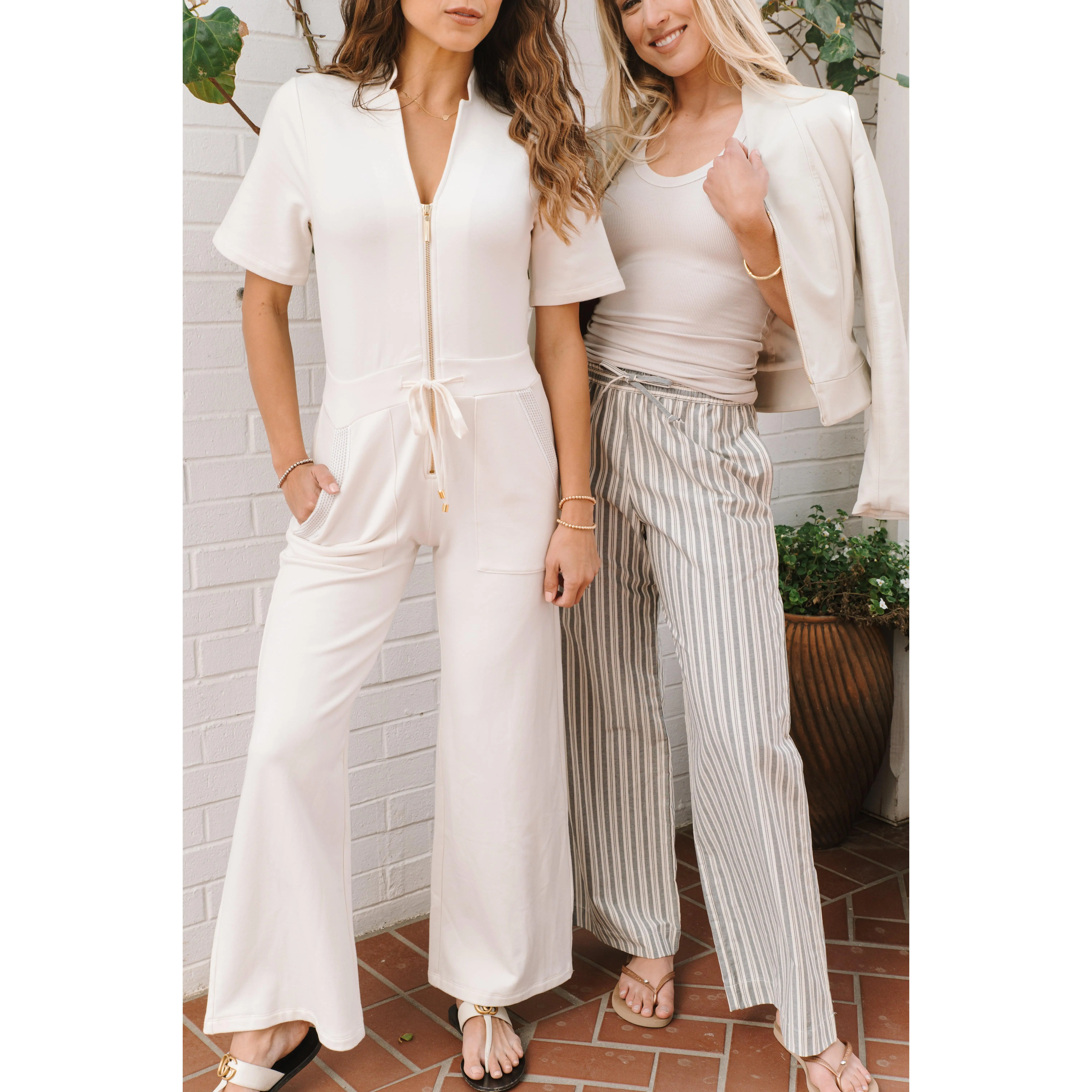 The Carolina Jumpsuit in Cream