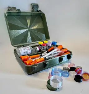 Ultimate Vial Case for Peptides, GLP, HRT/TRT — Travel + Fridge Ready - Vial Caps Included! Organizer