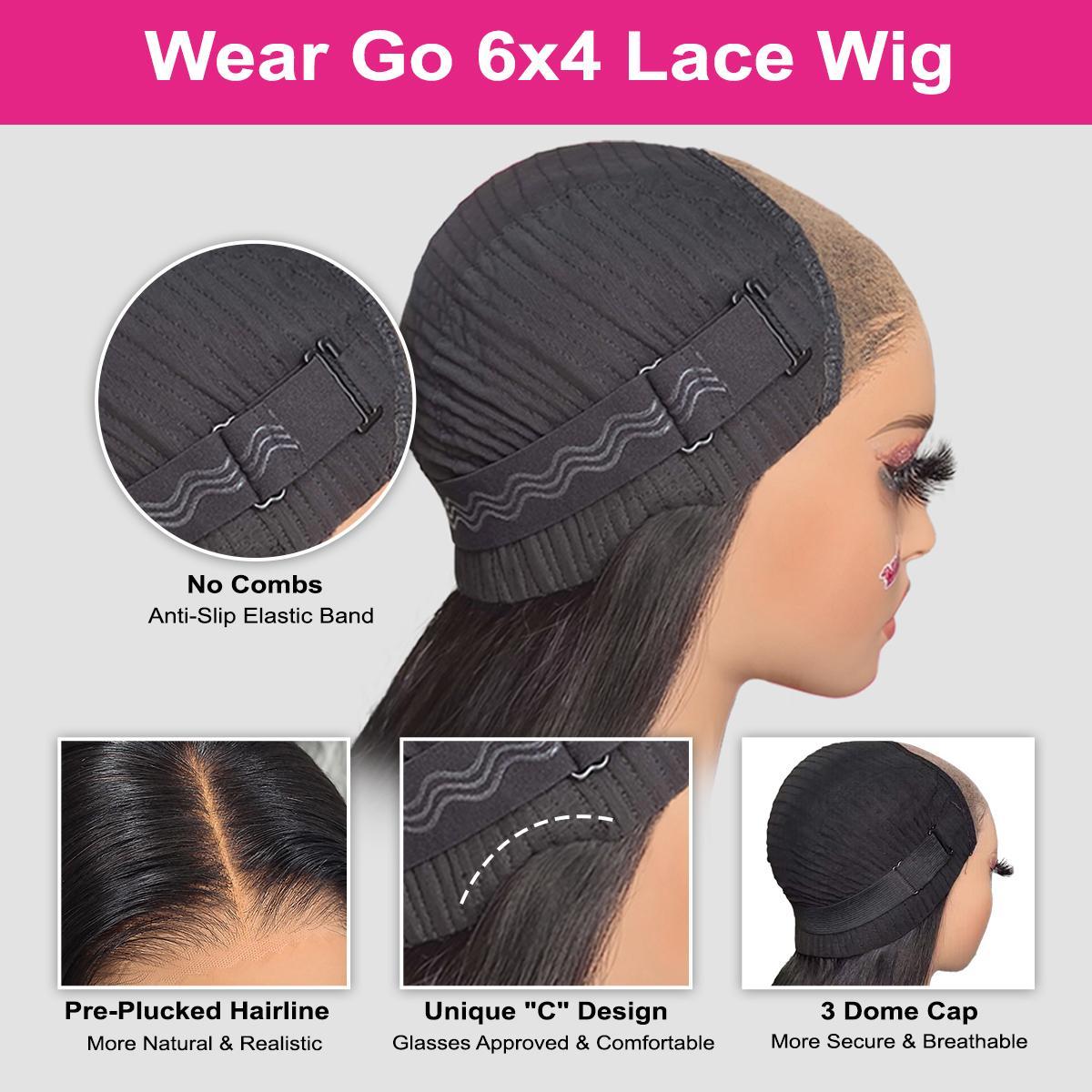 ISEE Wear Go V5 Straight Tiny Knots Pre Bleached Glueless 6*4 HD Lace Closure Wig Xmas Gift for Girlfriend/Wife/Family#TikTokShopBacktoSchool#iseehairbeauty#SpringStatements
