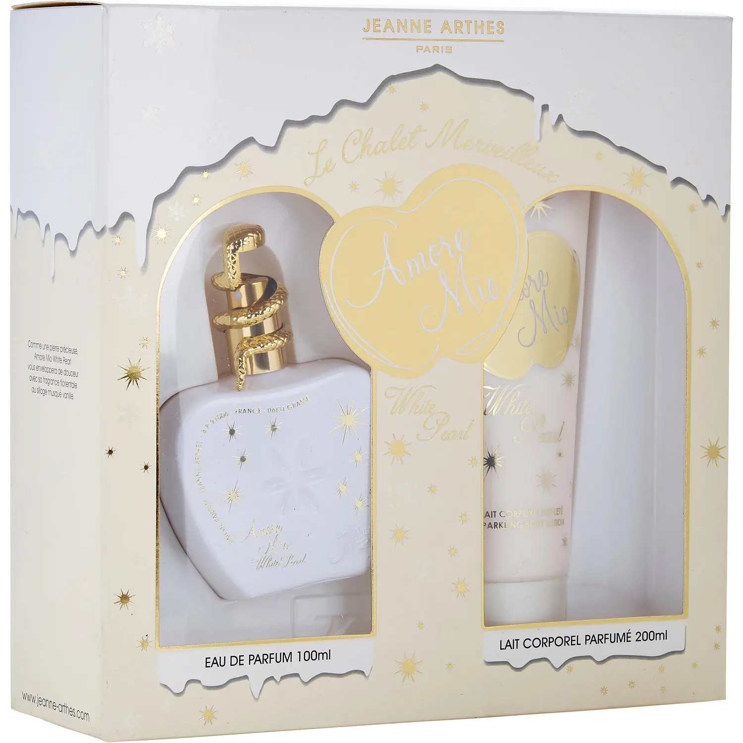 Amore Mio White Pearl Set-Eau De Parfum Spray 3.3 Oz & Sparkling Body Lotion 6.7 Oz For Women