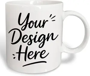 Custom Personalized White Coffee Mug 11oz - Your Design on Both Sides - Photo Mug Gift for Him Her - Ceramic Tea Cup with Custom Print