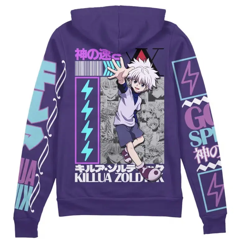 [FREESHIP] Trending Killua Zoldyck V2 Hunter x Hunter Streetwear Zip Hoodie Jacket, Anime fan zip up hoodie, Perfect for Fall & Winter with Fitted Design, Soft Comfortable Sweatshirt #anime  #hoodie #menwear #Sweatshir