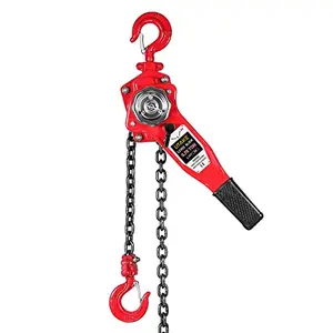 [FLASH SALE] Garvee Lever Chain Hoist, Manual Lever Hoist Come Along 0.75 TON /1650 LBS, 10 Feet Lift Steel Chain with Heavy Duty Hooks Industrial Grade Steel for Lifting Pulling Building Garages Warehouse