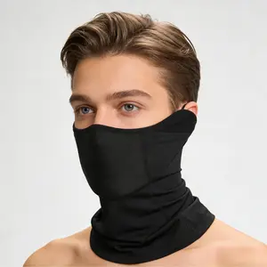 Outdoor Ice Silk Sun Protection Neck Gaiter Mask Summer Cycling Face Cover Breathable Face and Neck Protector Head Cover for Fishing