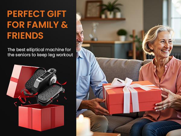 Under-Desk Elliptical Machine - Compact, Quiet Mini Pedal Exerciser with Adjustable Speed, LED Display, Portable Fitness Solution for Home, Office Workouts