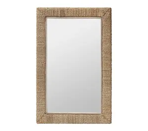 bali & pari Geralyn Natural Seagrass Rectangular Wall Mirror