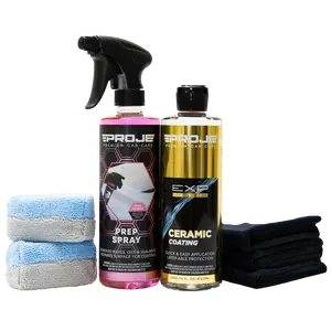 Ceramic Coating Kit - 1-Year Coating - Surface Prep Spray, Towels, & Applicator Included - Detailing Products