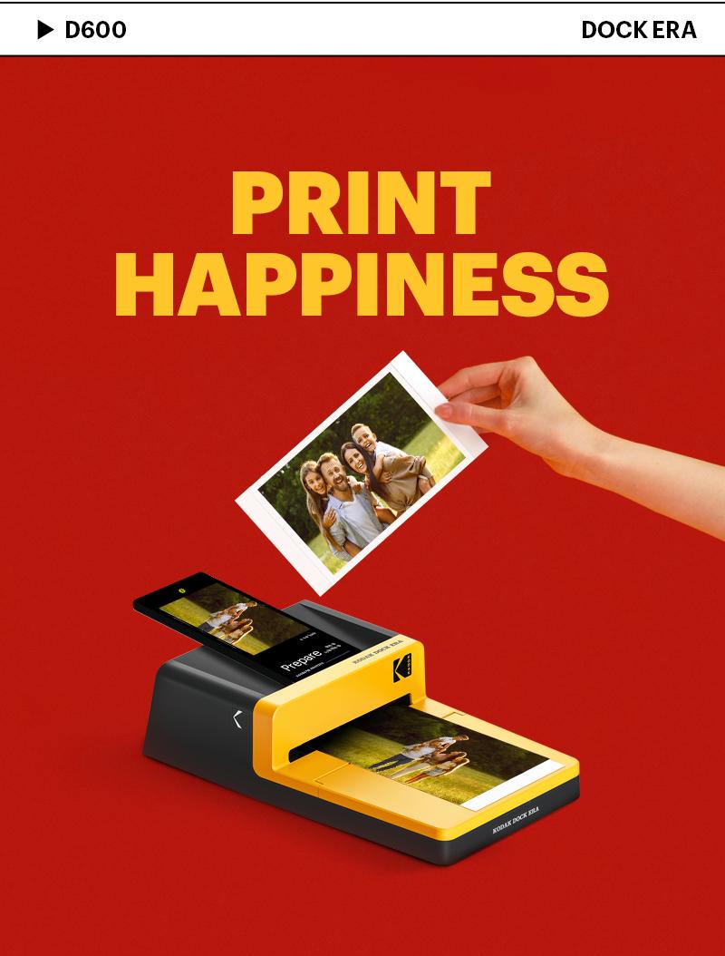 KODAK Dock ERA 4PASS Instant Photo Printer – 4x6” Prints, Easy Bluetooth Connection, High-Quality Output