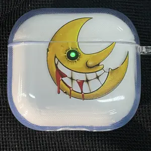 Soul Eater Moon Air-pods Case Anime-Inspired Protective Cover for Wireless Earphones with Unique Character Design and Manga Style Protection