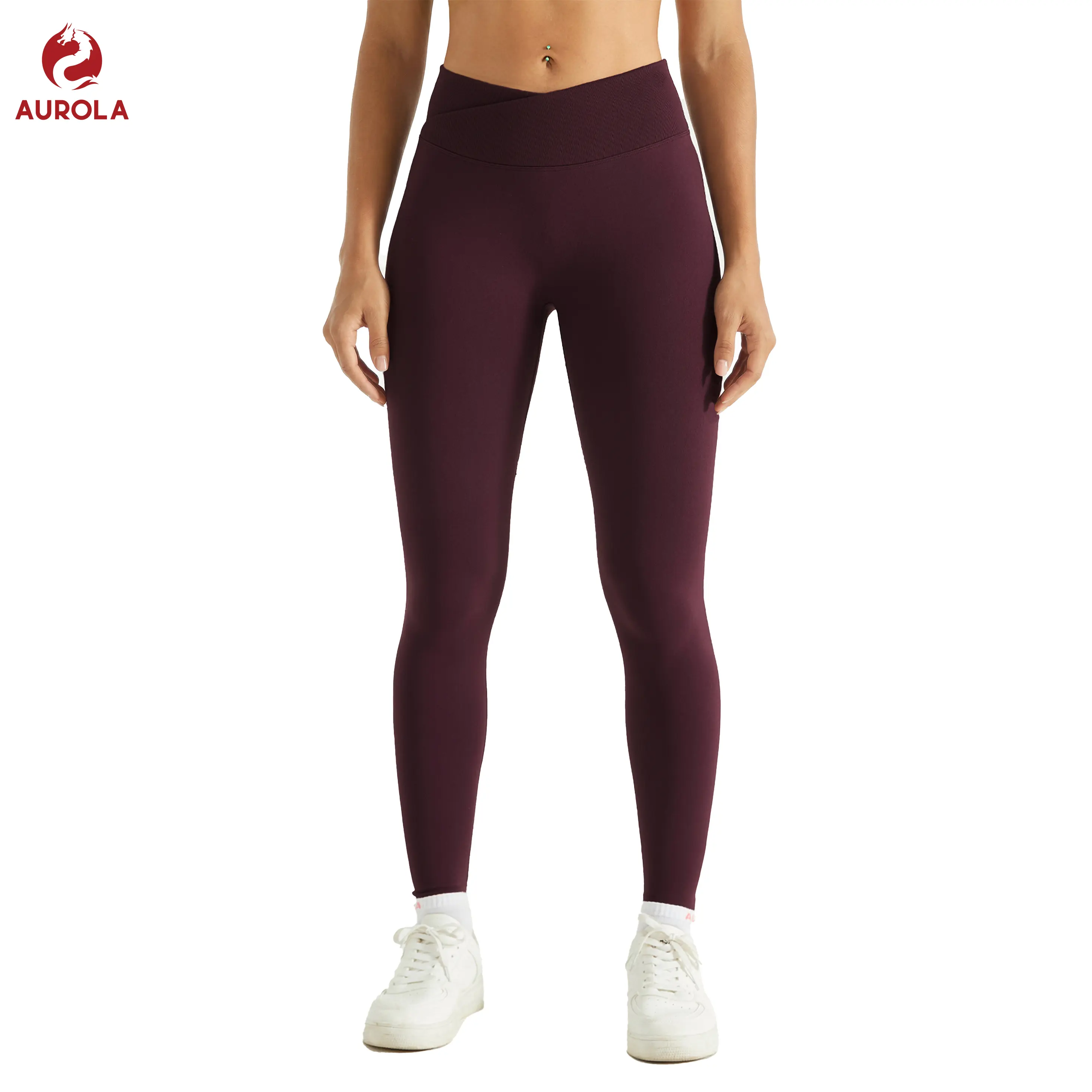 AUROLA Influence Crossover Waistband Workout Leggings for Women, Seamless High Waist Athletic Scrunch Butt Gym Yoga Pants tiktokshopbacktoschool