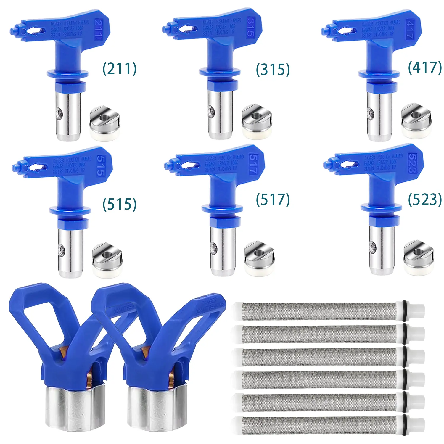 Airless Paint Nozzles Set, Reversible Spraying Machine Tips, Airless Paint Sprayer Nozzle Kit, Sprayer Spraying Machine Accessory, Adjustable Nozzles, Nozzle Design