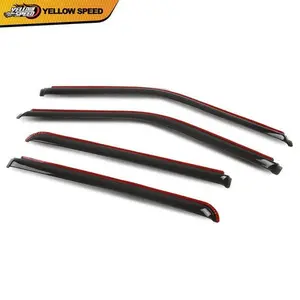 Fit For 15-24 Ford F150 SuperCrew Window Visor In Channel Rain Guards Vent Shade