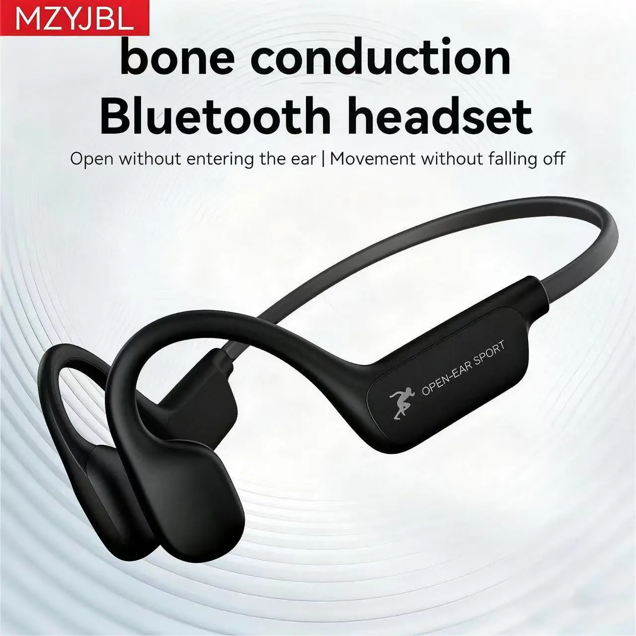 MZYJBL i18pro Bone-Conducting Open-Ear Wireless Sports Earphones - Hi-Fi Wearable Multi-Platform Headphones, Bluetooth 5.4, Extended Battery Life, IPX5 Water Resistant, for Fitness, Outdoor Cycling, Hi-Fi Open-Ear Headphones Protection Connection