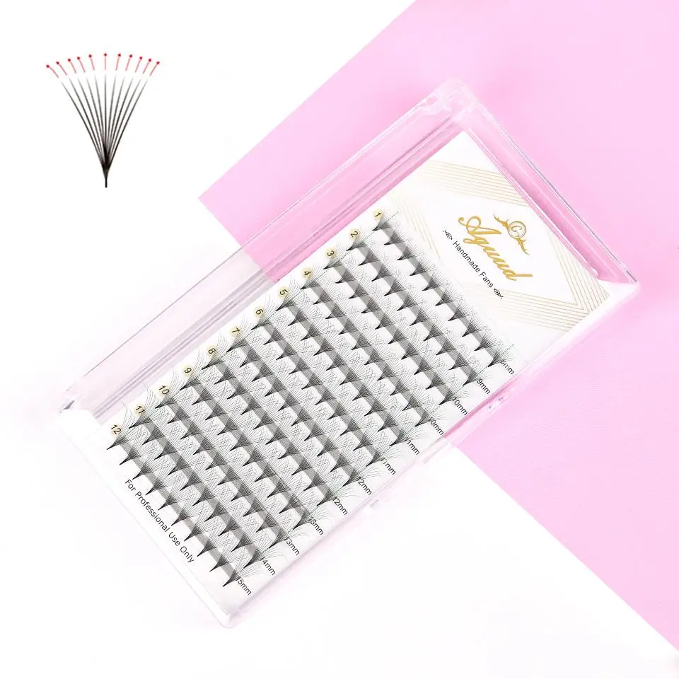 AGUUD Pointy Base Promade Fans Eyelash Extension 3D 5D 6D 7D 8D 10D 12D 14D 16D Sharp Thin Stem Faux Mink Russian Makeup Cilios 2026 New