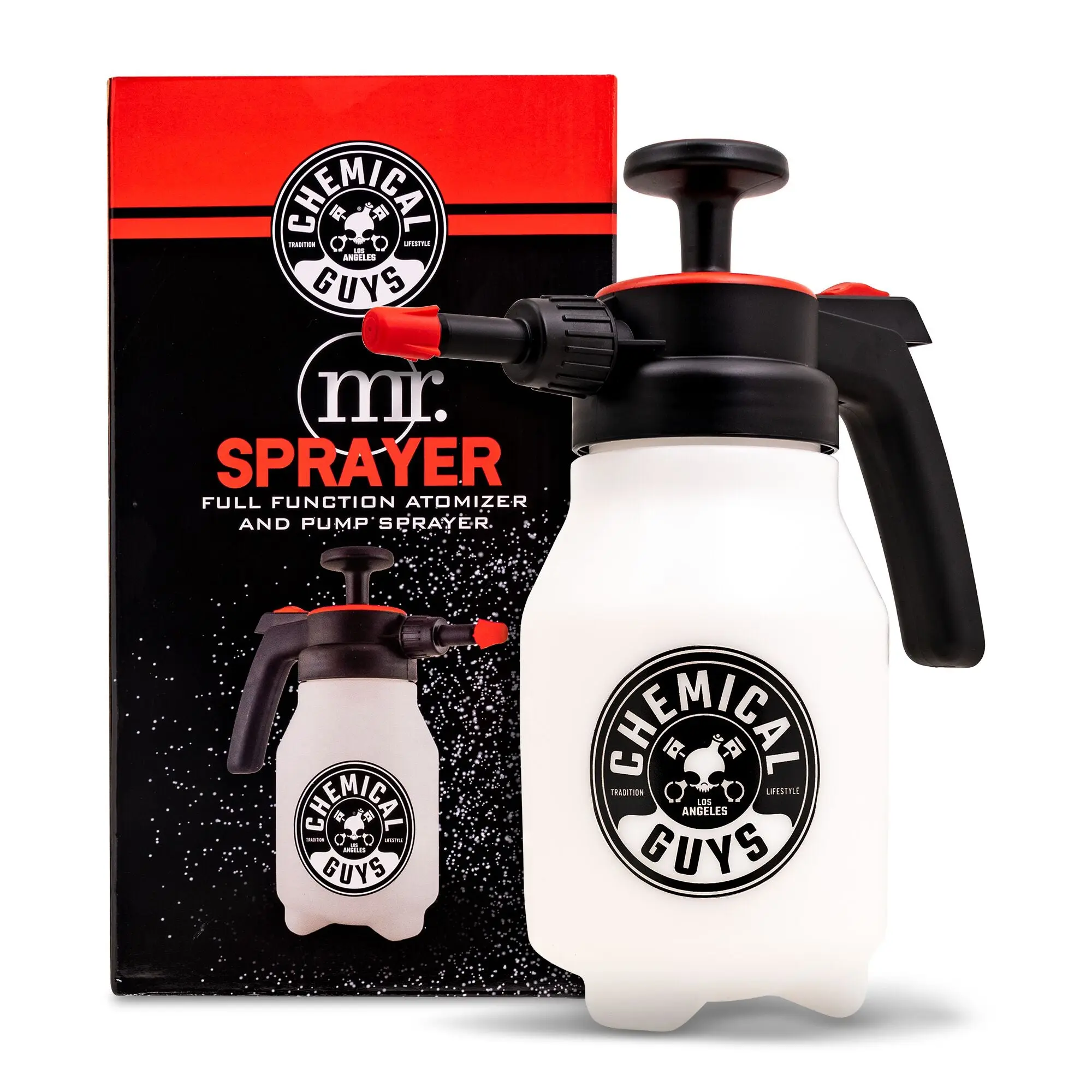 Chemical Guys Mr. Sprayer Full-Function Atomizer Pump Tool - 50oz Pump Bottle, Adjustable Sprayer Nozzle, Fine Mist, Metal Shaft, Beginner-Friendly Easy Application, Automotive Car Washing & Maintenance Water Gun