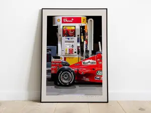 Scuderia Ferrari Poster, Ferrari F1-2000, Marlboro Vintage, F1 Poster, Formula 1 Print, Gift for Formula One Fans (Unframed)