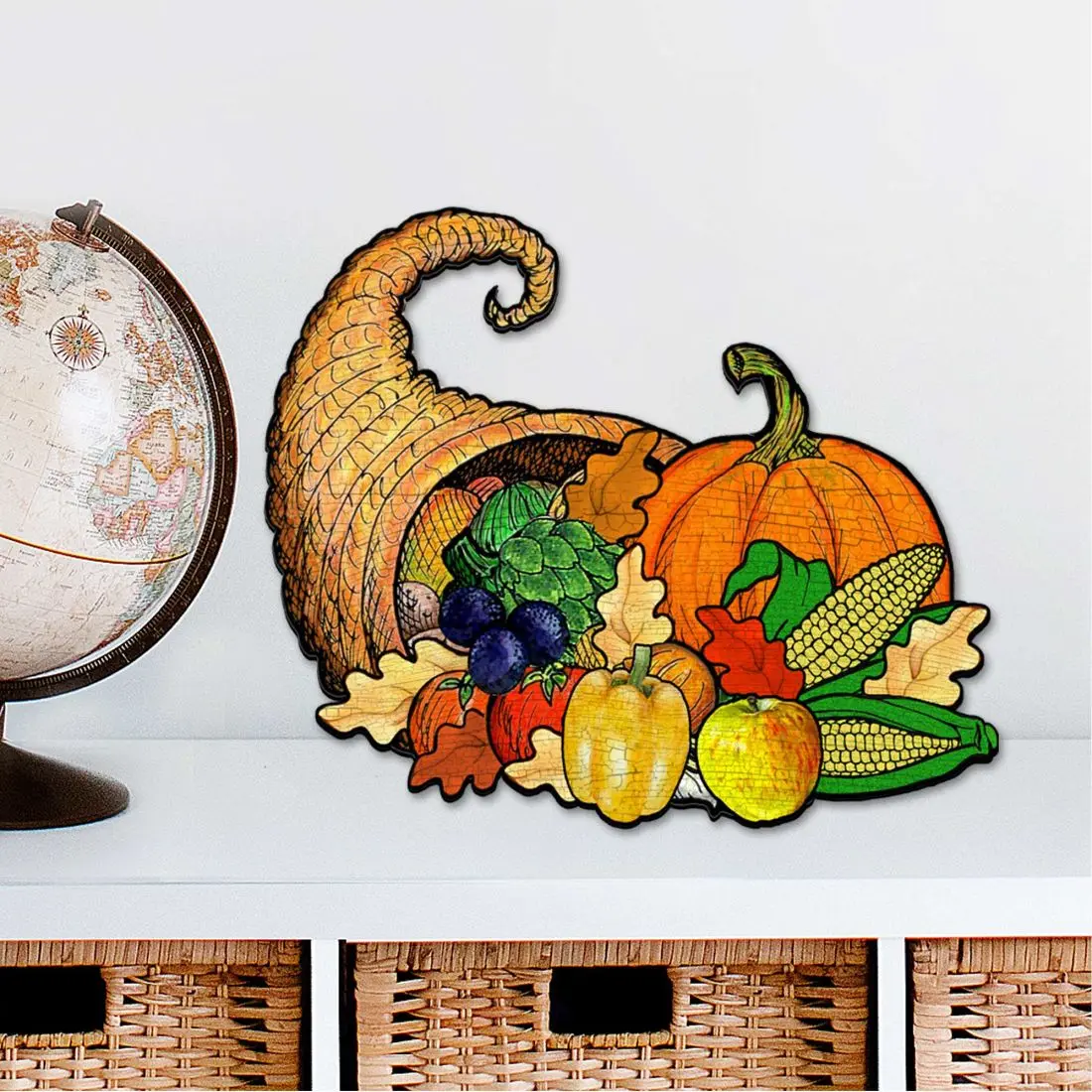 Designocracy 8158905M 12 x 9 in. Thanksgiving Halloween Outdoor Decor Large Ornaments