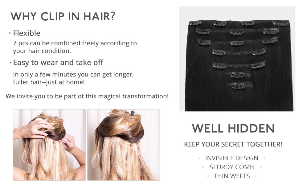 WENNALIFE Clip in Hair Extensions Real Human Hair 7pcs 120g-150g 14 Inch to 24 Inch Jet Black to Platinum Blonde Balayage Ombre #SummerVibes WENNALIFE Clip in Hair Extensions Real Human Hair 7pcs 120g-150g 14 Inch to 24 Inch Jet Black to Platinum Blonde Balayage Ombre #SummerVibes