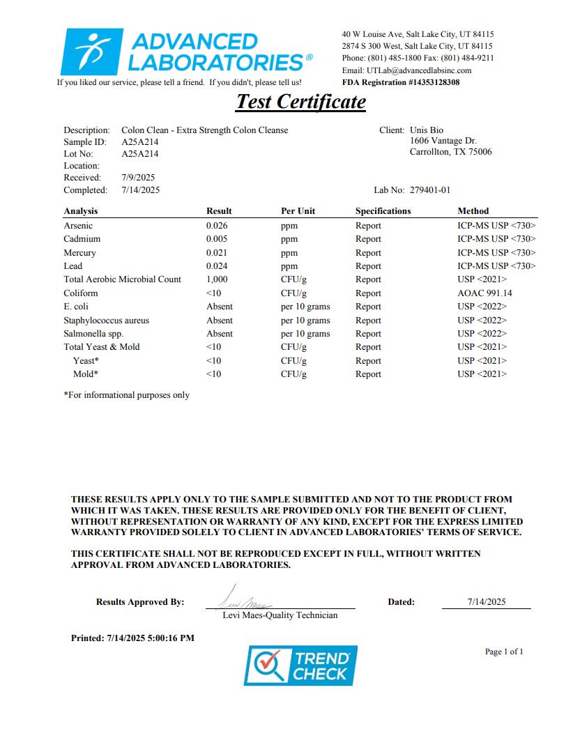 Kingscom Colon Clean Extra Strength Advanced Gut Health Support with 60 Billion Probiotic & for Digestion & Gut Health 15 Day Cleanse Gut and Colon Support Caffeine Free Bloating, Digestion (New and old packaging will be shipped alternately)