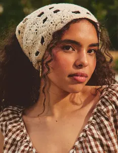 FULL TILT  Womens Crochet/Charm Headscarf, Multi-Colored