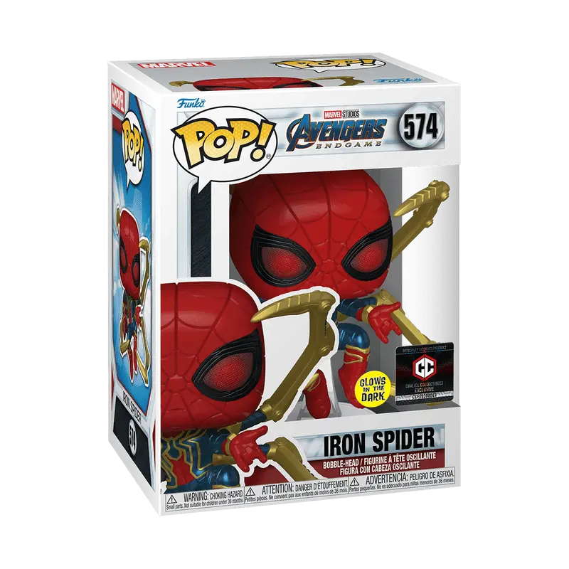 Funko Pop! Avengers Endgame - Iron Spider with Gauntlet (Glow) (Chalice Collectibles) #574 Exclusive Collectible Pop Vinyl Figure