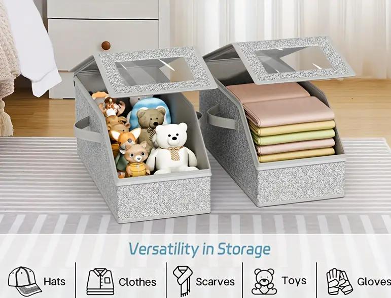 Stackable Hat Storage Boxes for Baseball Caps, Holds Up to 24 Hats, Durable Cardboard Box for Men, Classic Style, mens gifts，Wardrobe Organizer，hat