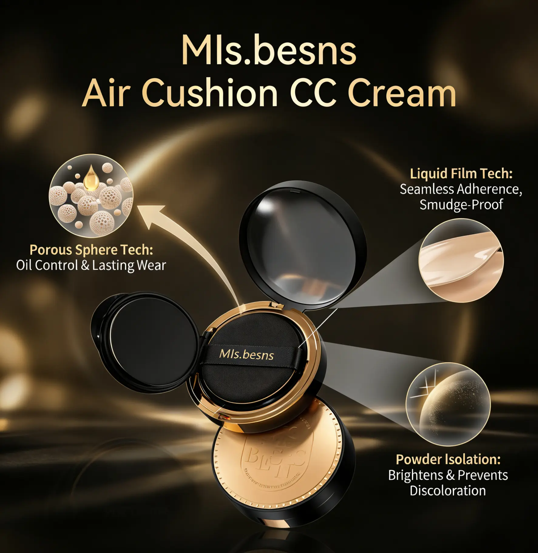 Mls.besns Light Sensing Bright Skin Air Cushion CC Cream