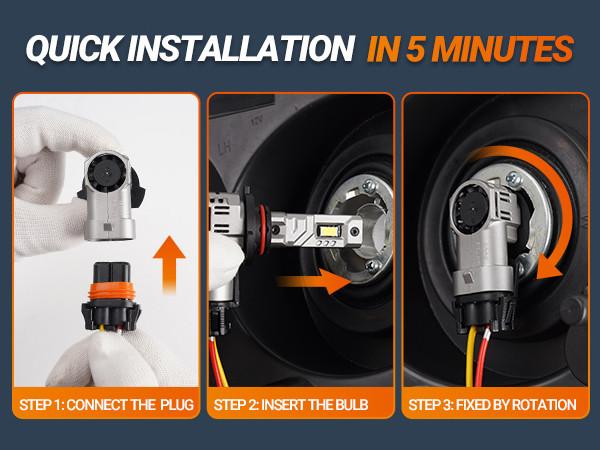 2012 GMC Sierra 1500 9005/HB3 80W 6500K White IP68 LED Headlight Bulbs 2PCS SEALIGHT X1S