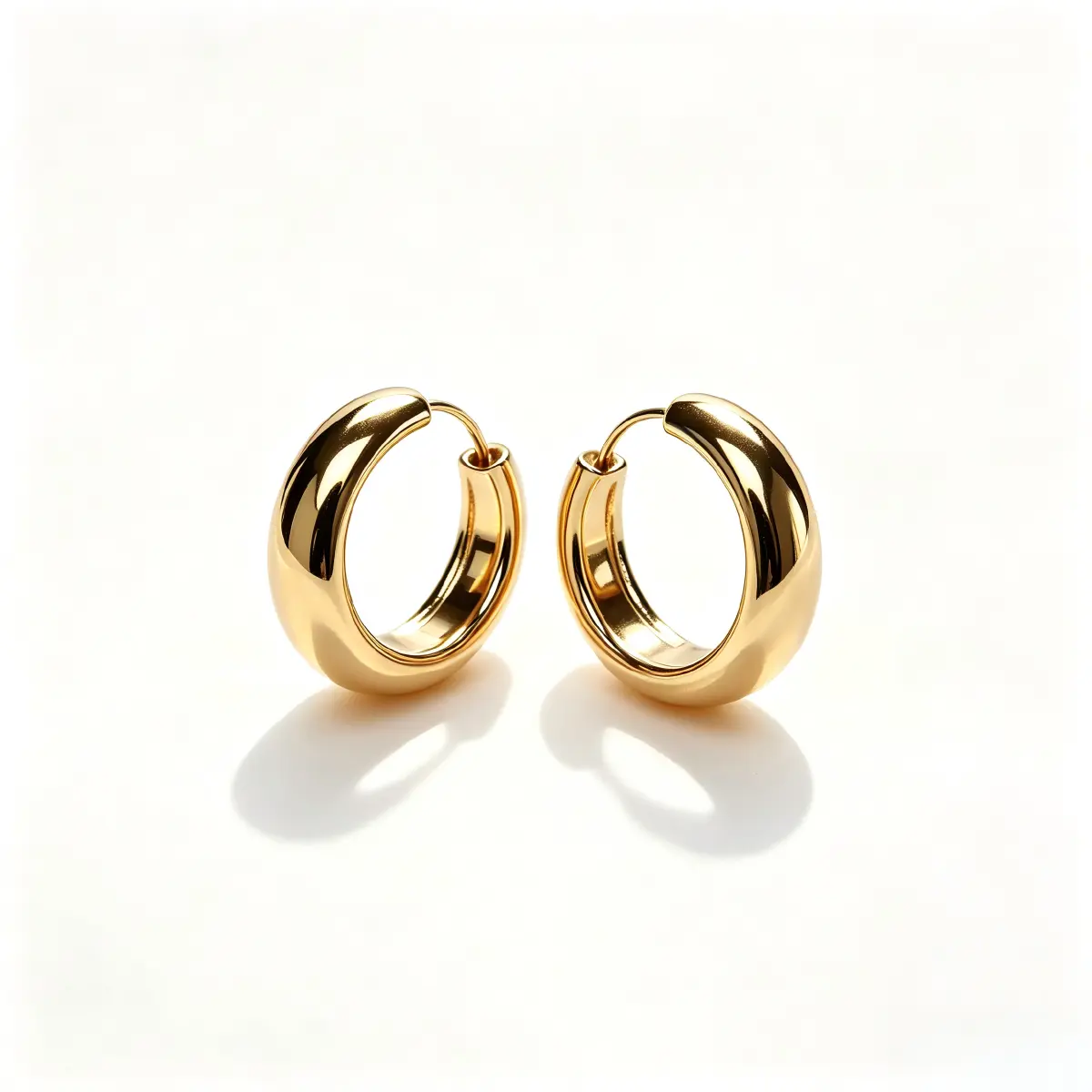 Women's Classic Small Circle Hoop Earrings - Zinc Alloy Gold Plated Chunky Huggie Hoops, Surgical Steel Heart Stud Earrings, Minimalist Versatile Everyday Women's Fashion Jewelry Accessories, Accessories For Women