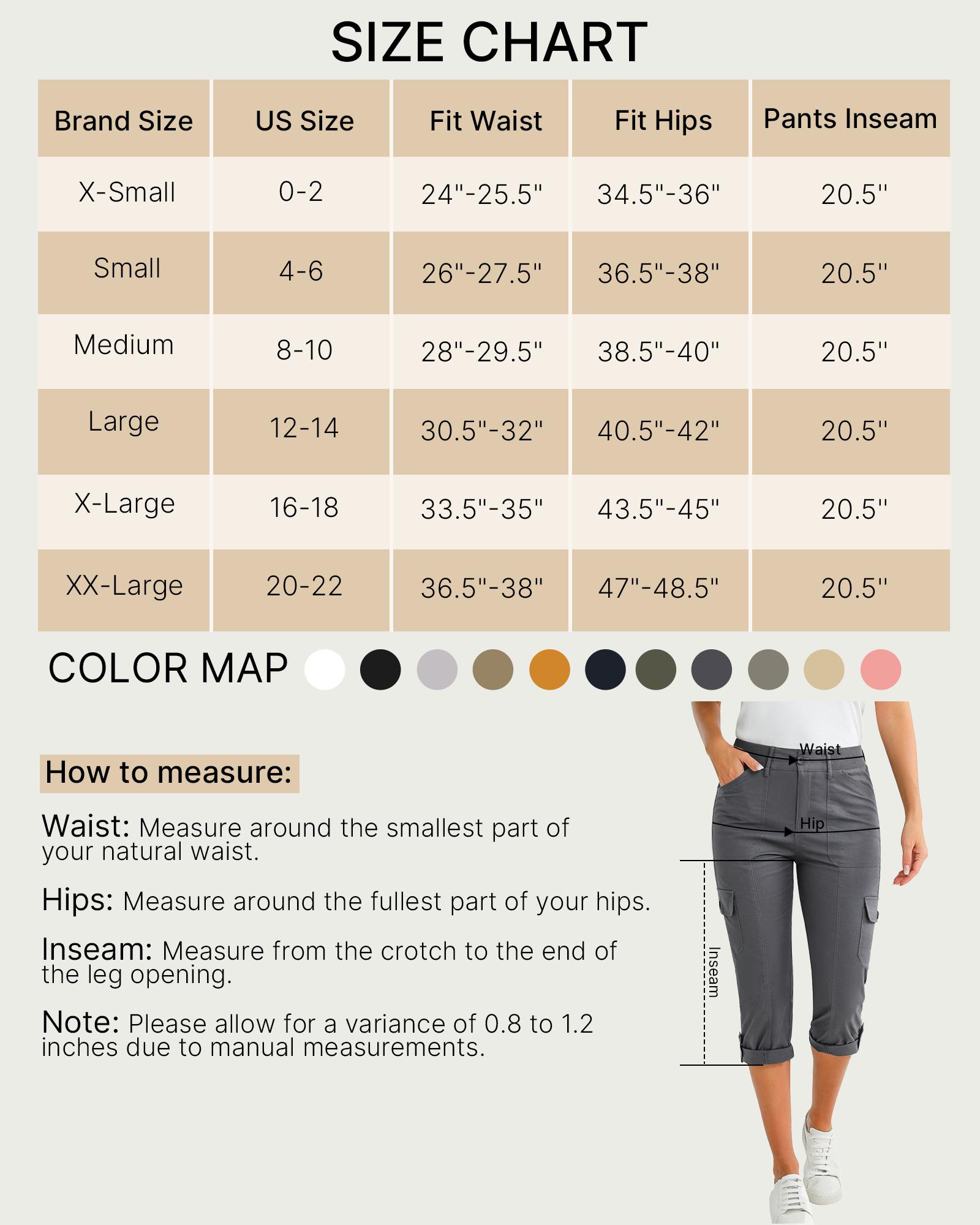 GRAPENT Cargo Capri Pants for Women High Waisted Relaxed Fit Elastic Knit Waist Casual Capris Trousers Cropped Pants