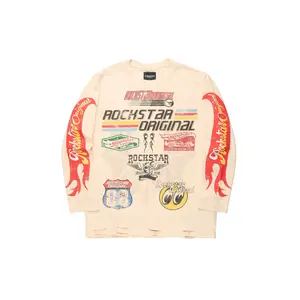 Speedy Beige Long Sleeve Graphic T-Shirt