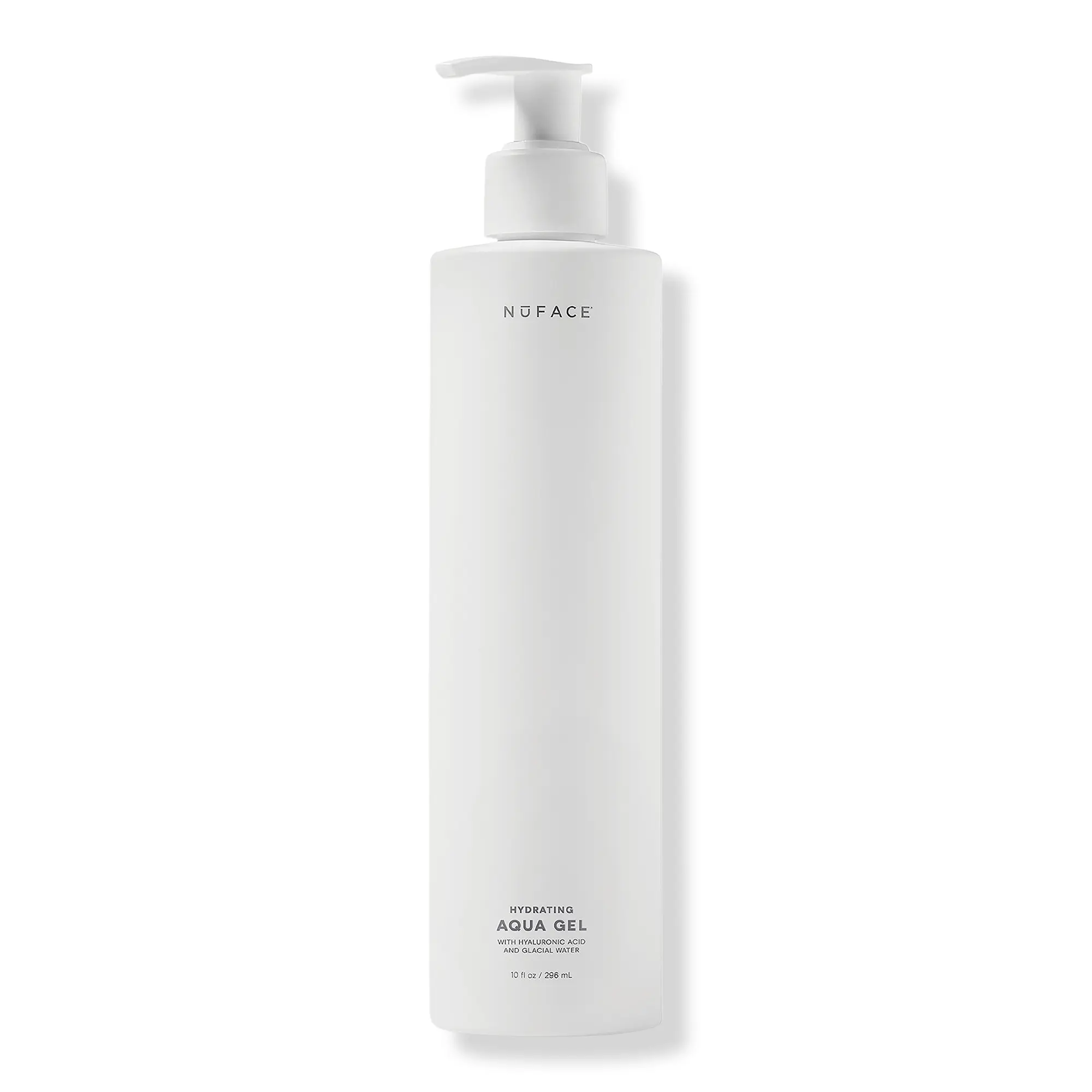 NuFace Hydrating Aqua Gel Moisturizer with Hyaluronic Acid, 10 oz, Smooth Skin Boosting Skincare, Workout