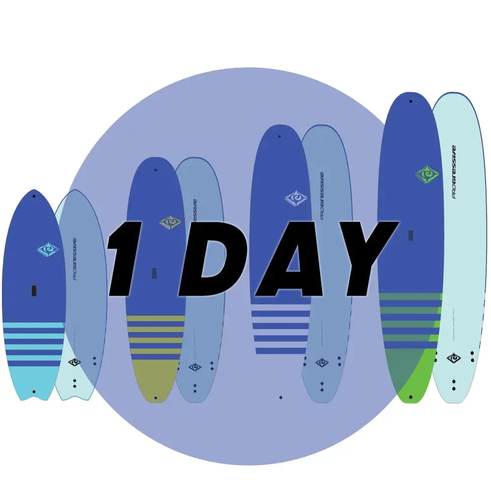 1 Day (24hrs) Surfboard Rental in Daytona Beach | Board Sizes 6’6”–9’6” | Sandy Point Progressive Sports