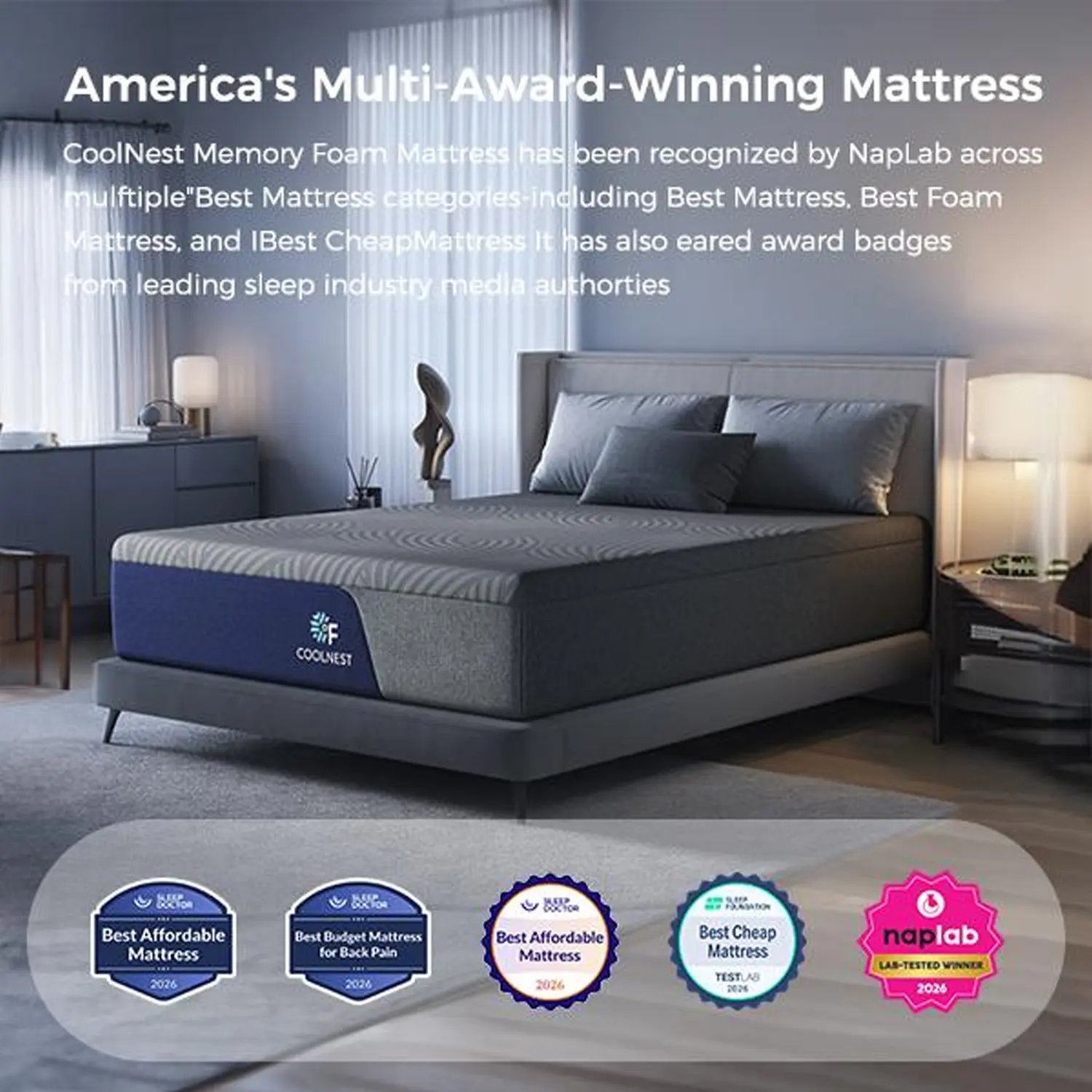 "Weightless Cooling Mattress for Heavy Users - 5-Zone Support & 8°C Cooler",Fiberglass-Free Sleep Experience Temperature Regulation, Back To School