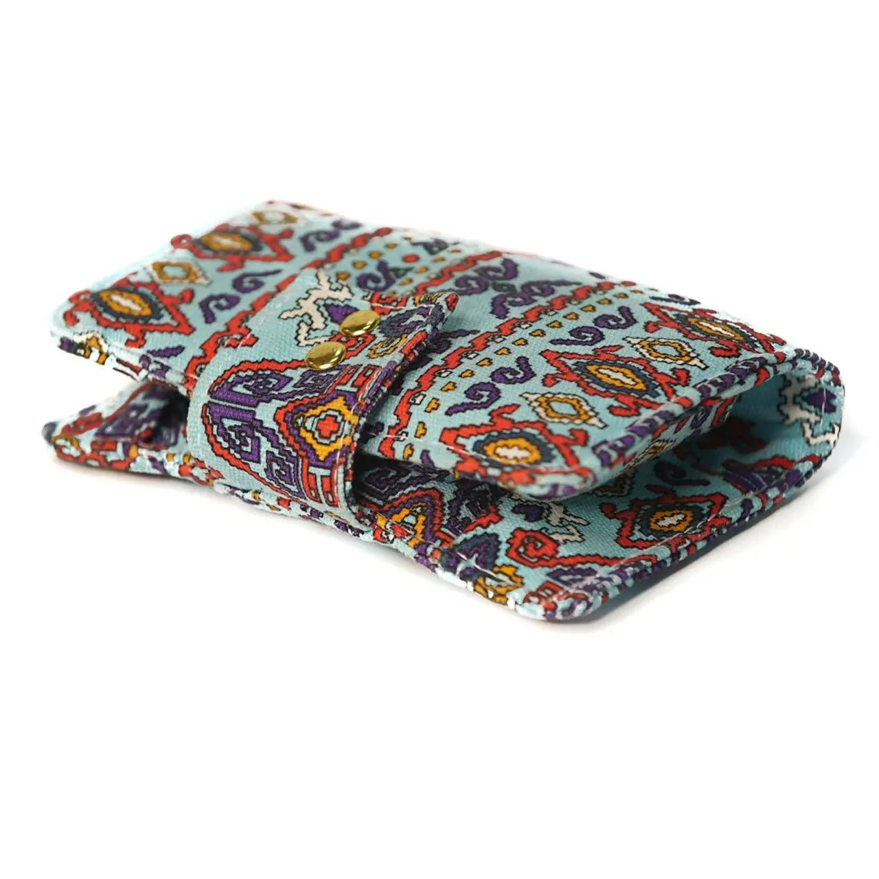 Roller Bottle Soft Carrying Case - Blue Native Pattern - Holds 10, 10 ml roller bottles Cotton Organiser