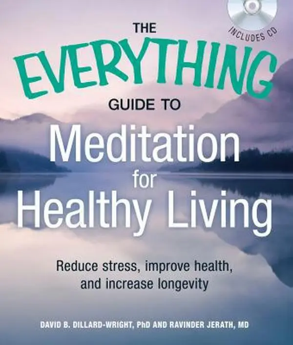 USED Book - The Everything Guide to Meditation for Healthy Living with CD: Reduce stress, improve health, and increase longevity by Melissa Shea (Paperback) - english