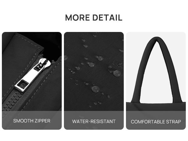 Telena  travel essentials Tote Bag Work Diaper Bag for Women Puffer Quilted Carryall Shoulder Handbag Lightweight for Travel Gym 15.6 Laptop Commuter Tote Gift For Her