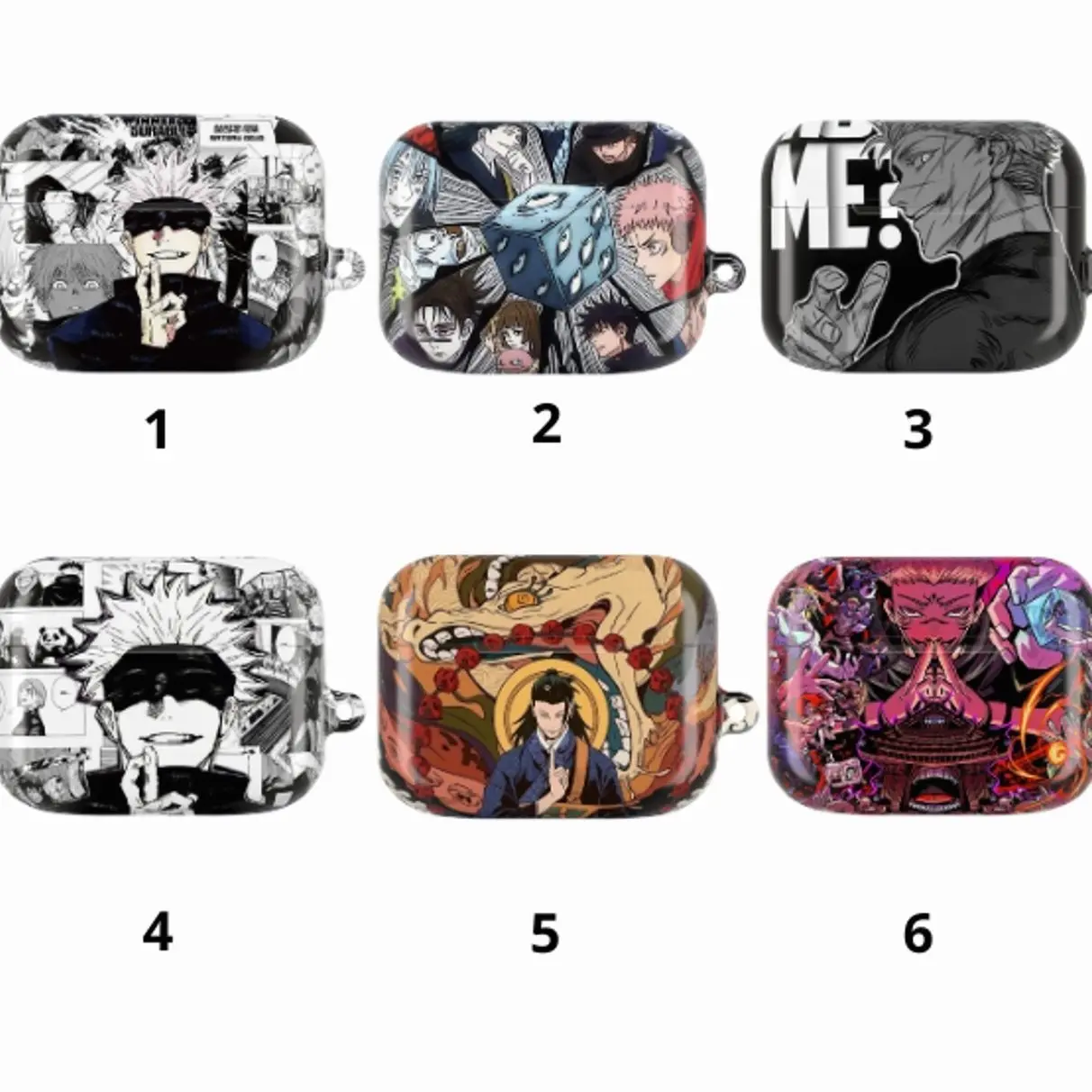 Jujutsu Kaisen AirPods Case, Gojo Satoru Airpods Case for all Airpods Gen 1 2 3 4 & Pro 1, 2, 3 Aesthetic AirPods Case Cover Protective SBA134